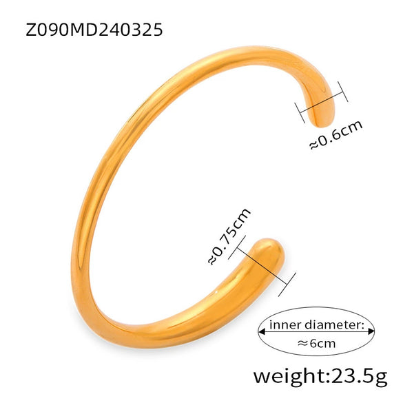 Titanium Steel Bracelet Light Luxury Highend Opening Niche Design Electroplated Hand Jewelry