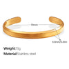 316L Stainless Steel Bracelet Simple Geometric Style 18K Electroplated