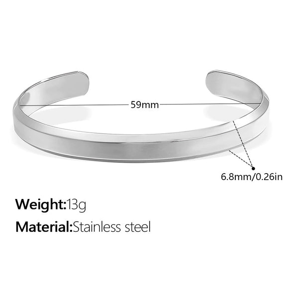 316L Stainless Steel Bracelet Simple Geometric Style 18K Electroplated