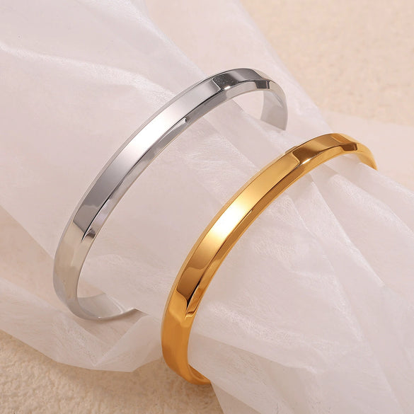 316L Stainless Steel Bracelet Simple Geometric Style 18K Electroplated