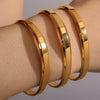 316L Stainless Steel Bracelet Simple Geometric Style 18K Electroplated