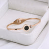 Titanium Steel Bracelet With Roman Numerals Electroplated For Women