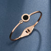 Titanium Steel Bracelet With Roman Numerals Electroplated For Women