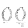 Titanium Steel Braided Circle Geometric Earrings For Women With Polishing Treatment