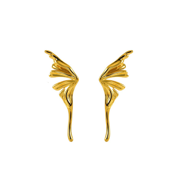 Titanium Steel Butterfly Animals Zodiac Style Electroplated Women's Earrings