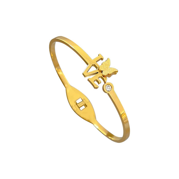 Titanium Steel Butterfly Bracelet Electroplated Retro Fashion