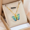 Titanium Steel Butterfly Clavicle Chain For Women With Geometric Design