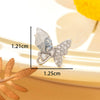 Titanium Steel Butterfly Earrings Inlaid Zircon Lovely Animal Style
