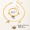 Titanium Steel Butterfly Love Water Drops Bell Pattern Bracelet Necklace Earrings Jewelry For Women