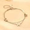 Titanium Steel Butterfly Love Water Drops Bell Pattern Bracelet Necklace Earrings Jewelry For Women