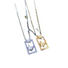 Titanium Steel Butterfly Minimalist Wind Furnace Real Gold Plated Necklace With Geometric Pattern For Unisex