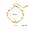 Titanium Steel Butterfly Tassel Clavicle Chain With Real Gold Plating Fashion Light Luxury Necklace For Women