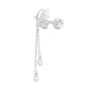 Titanium Steel Butterfly Tassel Earrings With Heart Shape Bow Tie Star Shape Electroplated Design