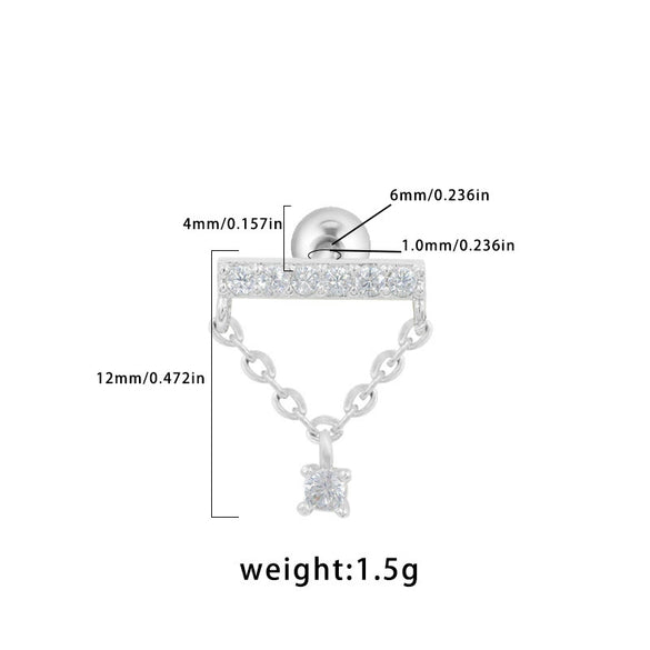 Titanium Steel Butterfly Tassel Earrings With Heart Shape Bow Tie Star Shape Electroplated Design