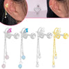 Titanium Steel Butterfly Tassel Earrings With Heart Shape Bow Tie Star Shape Electroplated Design