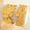316L Stainless Steel Camellia Bracelet Electroplating Simple Style Jewelry