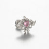 Titanium Steel Cartilage Ear Nail With Cute Bear Love Zircon Inlaid For Women