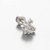 Titanium Steel Cartilage Ear Nail With Cute Bear Love Zircon Inlaid For Women