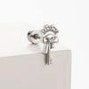 Titanium Steel Cartilage Ear Nail With Cute Bear Love Zircon Inlaid For Women