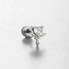 Titanium Steel Cartilage Earrings With Zircon Butterfly Spider Style
