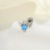Titanium Steel Cartilage Piercing Jewelry With Angel Wings Design Set With Zircon For Women