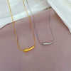 Titanium Steel Cartoon Eggplant Geometric Electroplated Necklace For Women