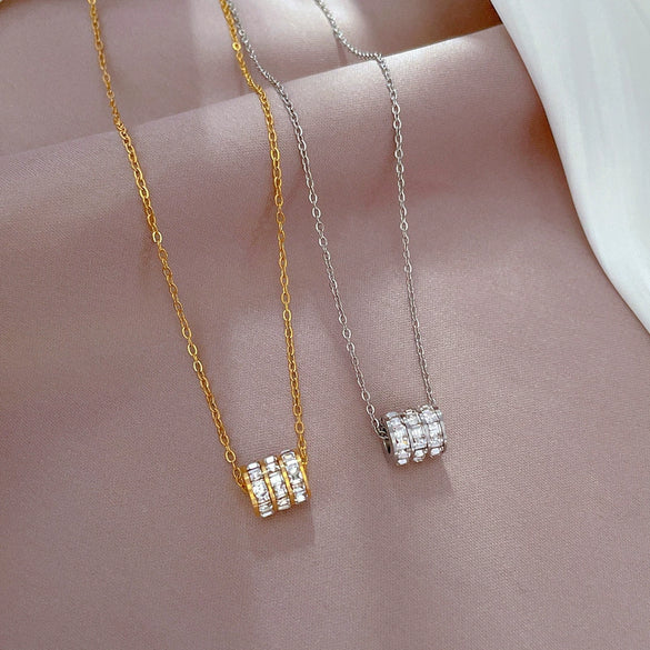 Titanium Steel Cartoon Geometric Electroplated Female Necklace