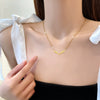 Titanium Steel Cartoon Geometric Electroplated Necklace For Female