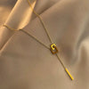 Titanium Steel Cartoon Geometric Pendant Ochain Necklace With Electroplating