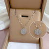 Titanium Steel Cartoon Plant Flowers Geometric Style Electroplated Cold Necklace For Women