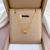 Titanium Steel Cartoon Plant Flowers Geometric Style Electroplated Cold Necklace For Women
