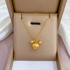 Titanium Steel Cartoon Plant Flowers Geometric Style Electroplated Cold Necklace For Women