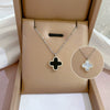 Titanium Steel Cartoon Plant Flowers Geometric Style Electroplated Cold Necklace For Women