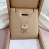 Titanium Steel Cartoon Plant Flowers Geometric Style Electroplated Cold Necklace For Women