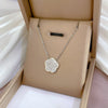 Titanium Steel Cartoon Plant Flowers Geometric Style Electroplated Cold Necklace For Women