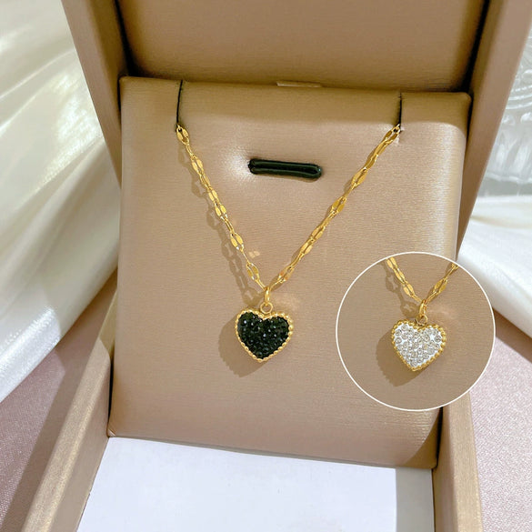 Titanium Steel Cartoon Plant Flowers Geometric Style Electroplated Cold Necklace For Women
