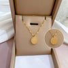 Titanium Steel Cartoon Plant Flowers Geometric Style Electroplated Cold Necklace For Women
