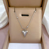 Titanium Steel Cartoon Plant Flowers Geometric Style Electroplated Cold Necklace For Women
