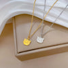 Titanium Steel Cartoon Smiling Cat Geometric Cold Necklace For Female