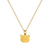 Titanium Steel Cartoon Smiling Cat Geometric Cold Necklace For Female
