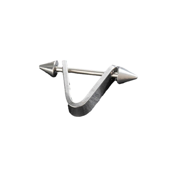 Titanium Steel Cast Geometric Pointed Cone Polishing Unisex Earrings