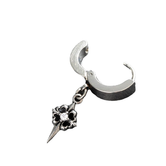 Titanium Steel Casting Cross Star High Sense Hip Hop Unisex Earrings