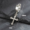 Titanium Steel Casting Cross Star High Sense Hip Hop Unisex Earrings