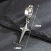 Titanium Steel Casting Cross Star High Sense Hip Hop Unisex Earrings