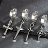 Titanium Steel Casting Cross Star High Sense Hip Hop Unisex Earrings