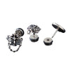 Titanium Steel Casting Crown Chain Polishing Unisex Fashionable Distinctive Earrings