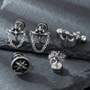 Titanium Steel Casting Crown Chain Polishing Unisex Fashionable Distinctive Earrings
