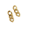 Titanium Steel Chain Tassel Pendant Earrings For Women Electroplated Fashion Style