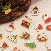 Titanium Steel Christmas Badge Pendant Tag Accessories With Letters Numbers Text Electroplated