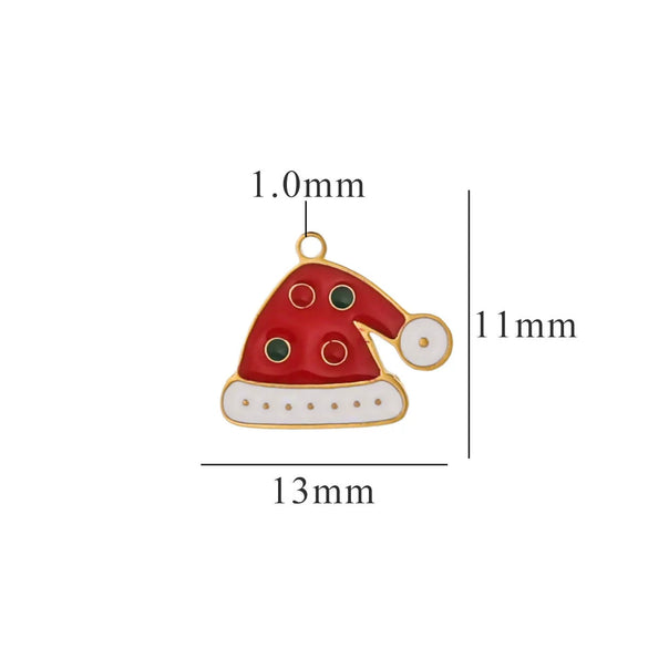Titanium Steel Christmas Badge Pendant Tag Accessories With Letters Numbers Text Electroplated